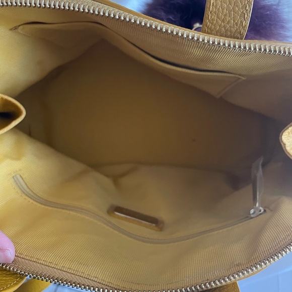 Furla Yellow Satchel with Structured Design and Double Handles with wallet - Picture 5 of 6